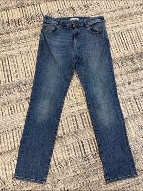 Warp + Weft Men's Straight Leg Jeans Blue Denim 35x34 Pants